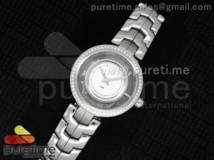 Link SS White Textured Dial on SS Bracelet Jap Quartz