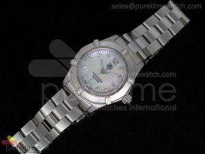 Aquaracer Ladies SS White MOP Dial on Bracelet Swiss Quartz