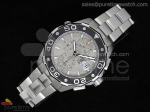 Aquaracer 500M Automatic Chronograph SS Grey Dial on Bracelet