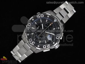 Aquaracer 500M Automatic Chronograph SS Black Dial on Bracelet