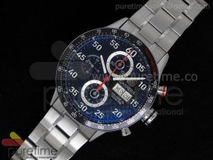 Carrera Calibre 16 Chronograph Black on Bracelet A7750