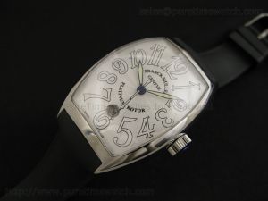Casablanca with Date SS White/Green on Rubber Strap