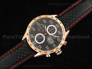 Carrera Chronograph 43mm Titanium RG Black